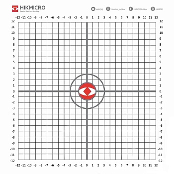 Мишень HIKMICRO Мод. ZEROING TARGET для пристрелки тепловизионных прицелов для спортивной стрельбы в Алматы, Казахстан