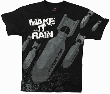 Майка ROTHCO Мод. MILITARY VINTAGE "MAKE IT RAIN" (короткий рукав)(poly/cotton)(Black) — характеристики, материалы и назначение | KORGAN.KZ