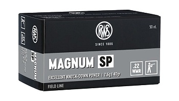 Патрон для нарезного оружия RWS (.22 Win.Mag.) Field SP (40grs)(2,6г) доступен в нашем магазине