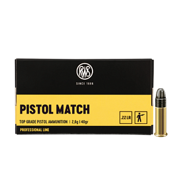 Патрон для нарезного оружия RWS (.22 l.r.) Professional Pistol Match (40grs)(2,6г) доступен в нашем магазине