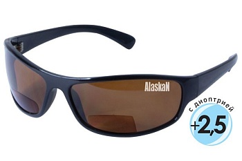 Поляриз. очки Alaskan AG20-01 Anvik brown "diopter +2.5" для охоты, рыбалки и спортивной стрельбы в Алматы, Казахстан