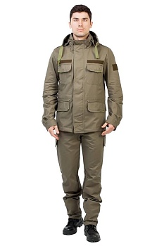 Костюм TRITON "Keeper" (тк.хлопок 245гр)(зеленый) — одежда для охоты, рыбалки и города | KORGAN Алматы