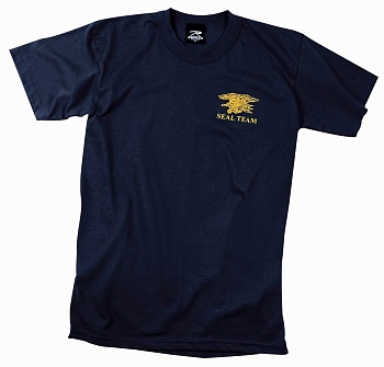 Майка ROTHCO Мод. MILITARY PRINT 2-SIDED "NAVY SEAL TEAM" (короткий рукав)(poly/cotton)(Navy Blue) — характеристики, материалы и назначение | KORGAN.KZ