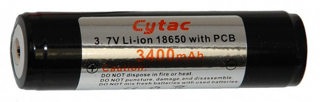 Аккумулятор (Li-ion) CYTAC Мод. 18650-3400
