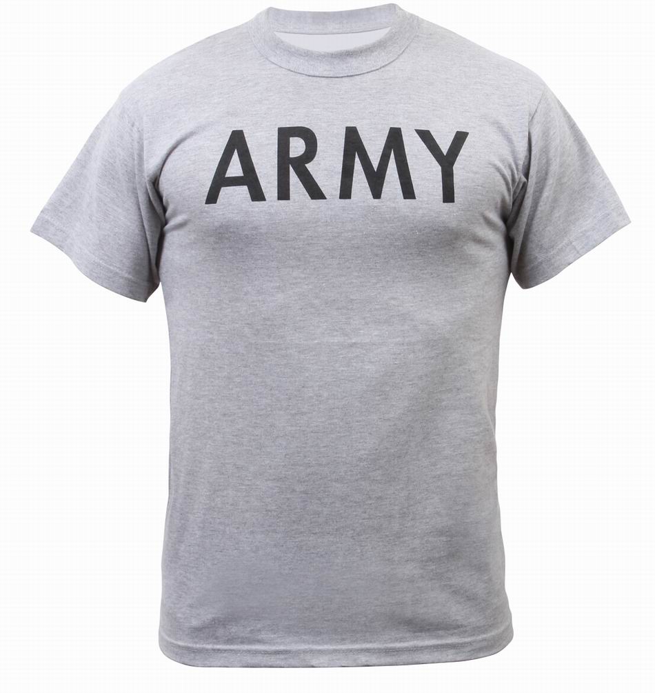 Майка ROTHCO Мод. MILITARY TRAINING "ARMY" (короткий рукав)(poly/cotton)(Grey)