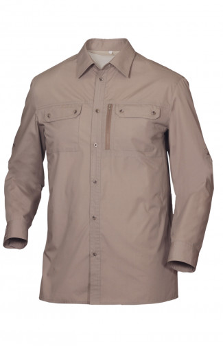 Рубашка тактическая ОКРУГ "Сафари" (длинный рукав)(тк. сорочка)(бежевый)