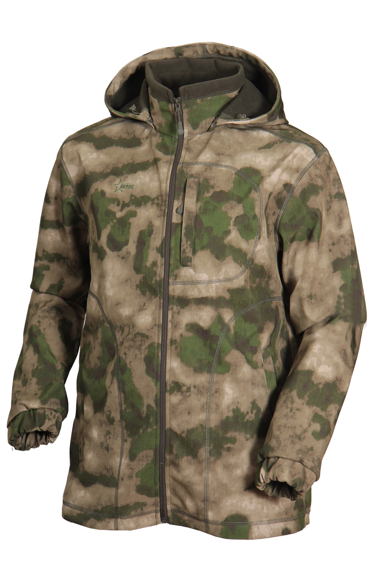 Куртка мужская демисезонная ОКРУГ "Заря +15°C" (тк.софтшелл)(кмф.зеленый)