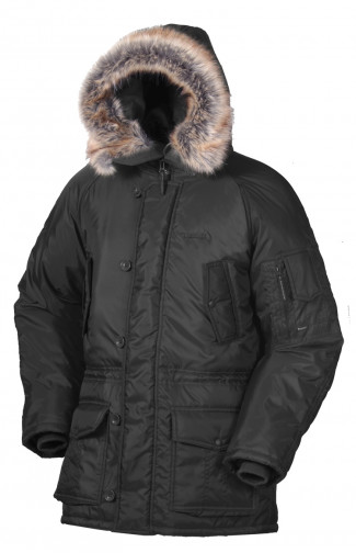 Куртка мужская зимняя ОКРУГ "Аляска -20°C" (тк.полиамид/синтепон)(черный)