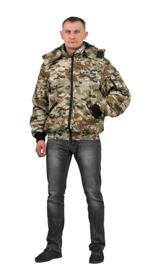 Куртка демисезонная с капюшоном URSUS БОМБЕР (тк.мак-мембрана)(мультикам)