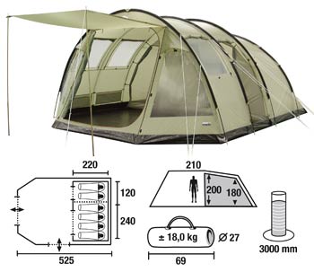 Палатка HIGH PEAK Мод. BOZEN 6.0